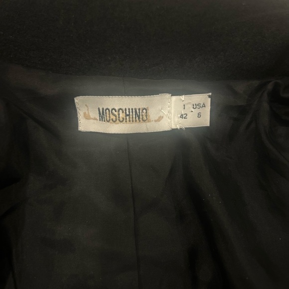 Moschino Sequined Wool Blend Peacoat Size 6 - Picture 4 of 5